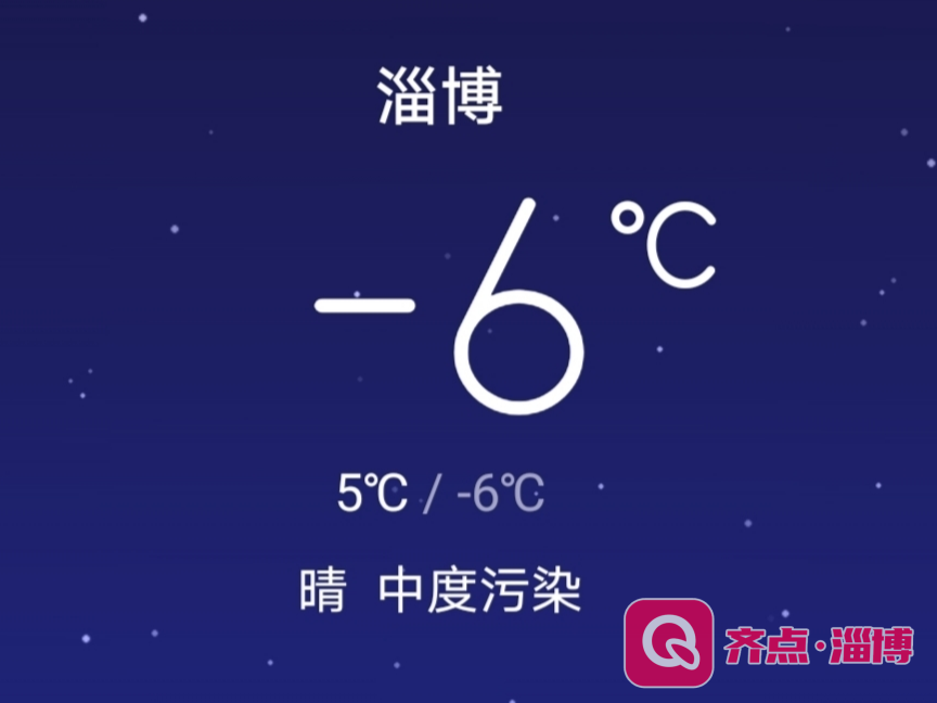 【今日天气】-6°C~5°C 晴，南风