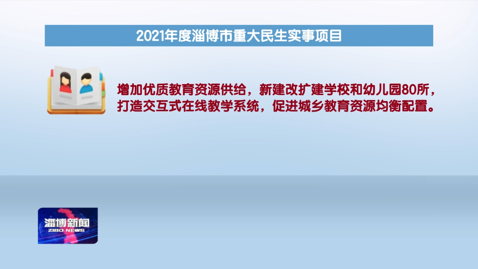 2021年度淄博市重大民生实事项目出炉