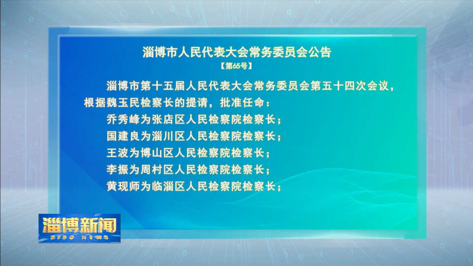 淄博市人民代表大会常务委员会公告【第65号】