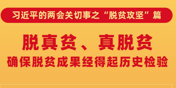 习近平的两会关切事之“脱贫攻坚”篇脱真贫、真脱贫 确保脱贫成果经得起历史检验