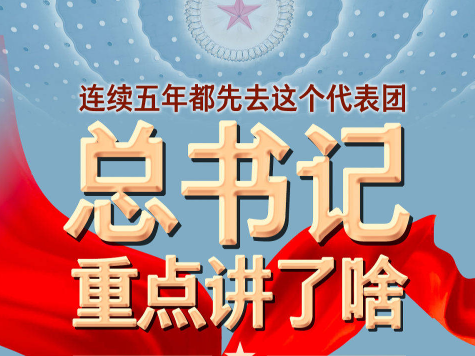 词云长卷丨连续五年都先去这个代表团，总书记重点讲了啥