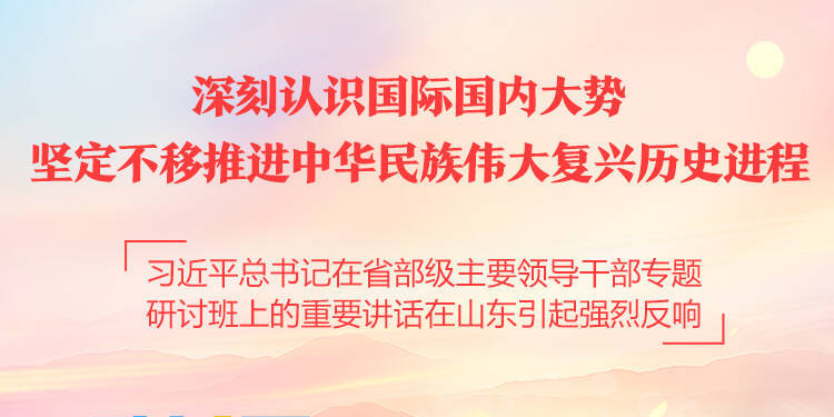 深刻认识国际国内大势 坚定不移推进中华民族伟大复兴历史进程——习近平总书记在省部级主要领导干部专题研讨班上的重要讲话在山东引起强烈反响