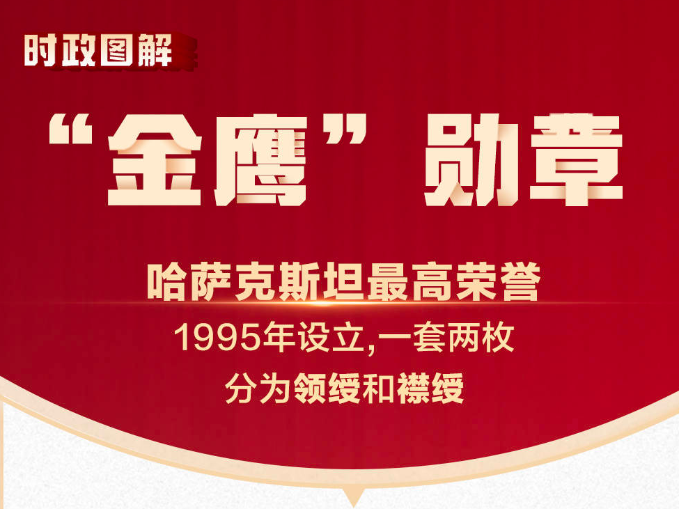 时政图解丨一图看懂习近平接受的哈萨克斯坦最高荣誉——“金鹰”勋章