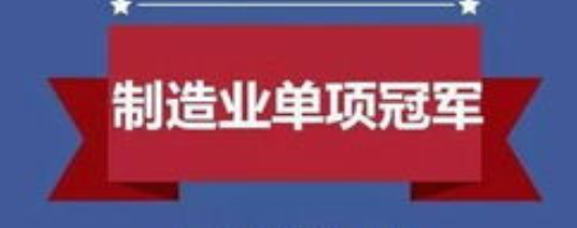 淄博3家企业入选“国家制造业单项冠军”