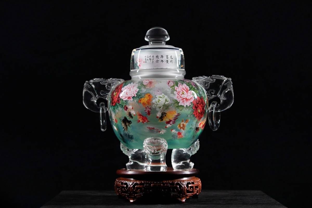 好客山东 好品山东︱淄博市博山区内画张博物馆藏品——《花开富贵》