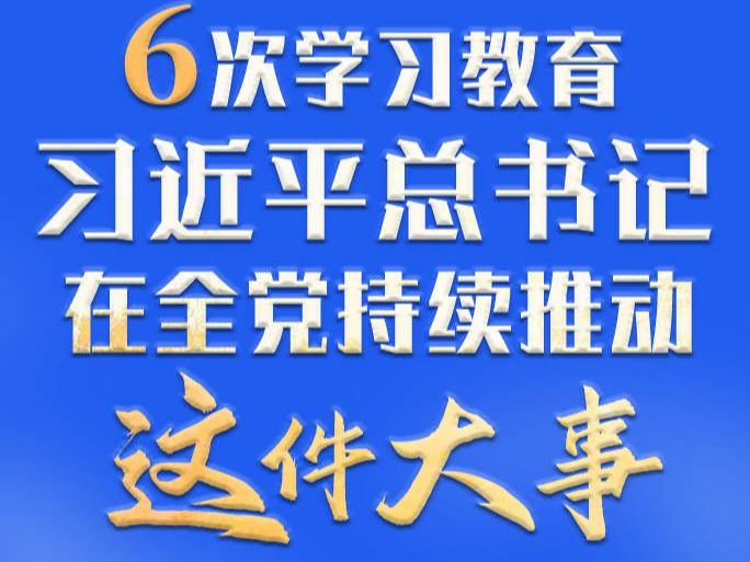 学习进行时丨6次学习教育，习近平总书记在全党持续推动这件大事