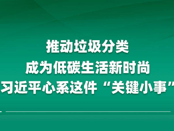 时习之 推动垃圾分类成为低碳生活新时尚 习近平心系这件“关键小事”