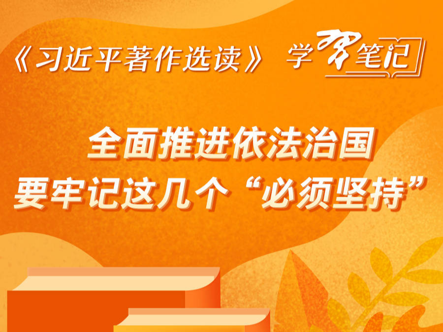 《习近平著作选读》学习笔记：全面推进依法治国要牢记这几个“必须坚持”