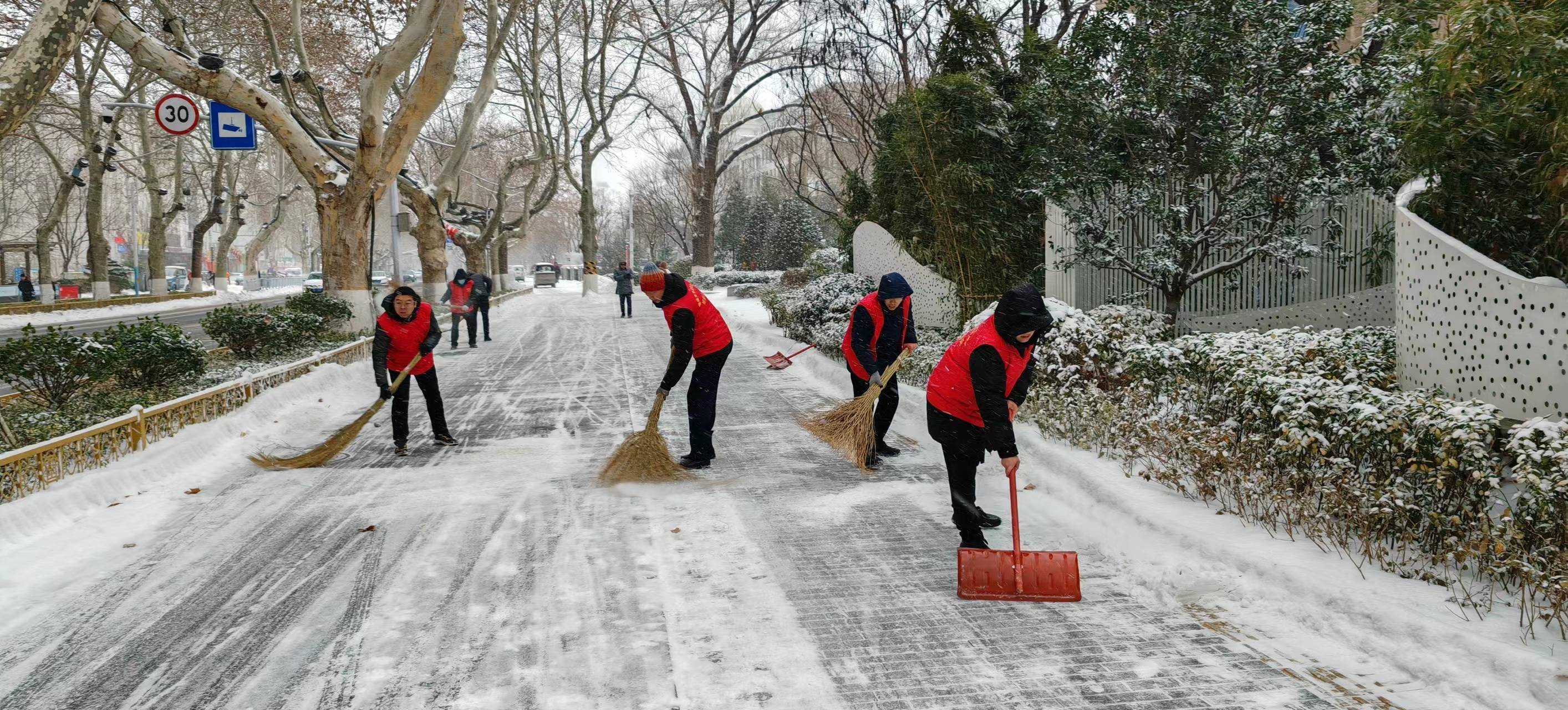 现场直击！迎风战雪，淄博人这样做→