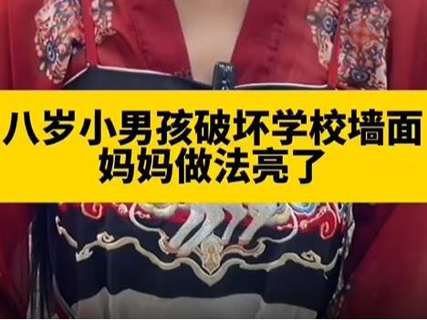 睿睿胡叨叨：8岁小男孩破坏学校墙面，妈妈做法亮了！