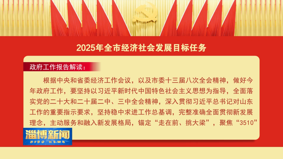 【淄博新闻】【政府工作报告解读】2025年全市经济社会发展目标任务