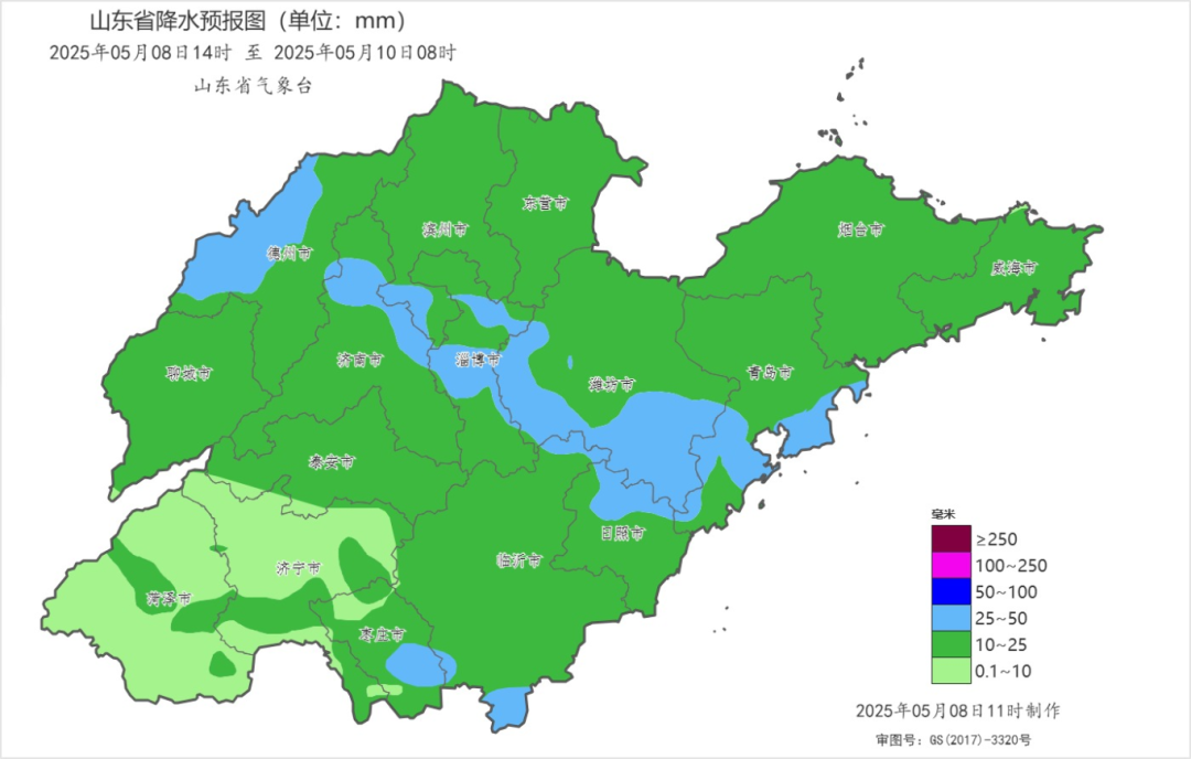 最新预报：淄博中雨局部大雨，伴有雷电和冰雹！