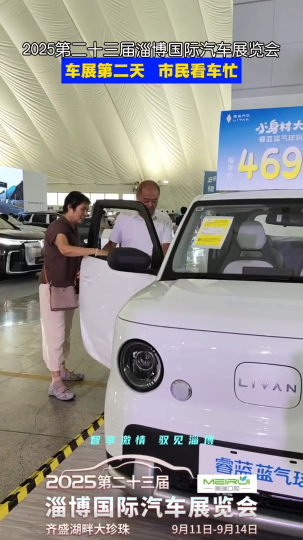 2025第二十三届淄博国际汽车展览会第二天，市民看车忙