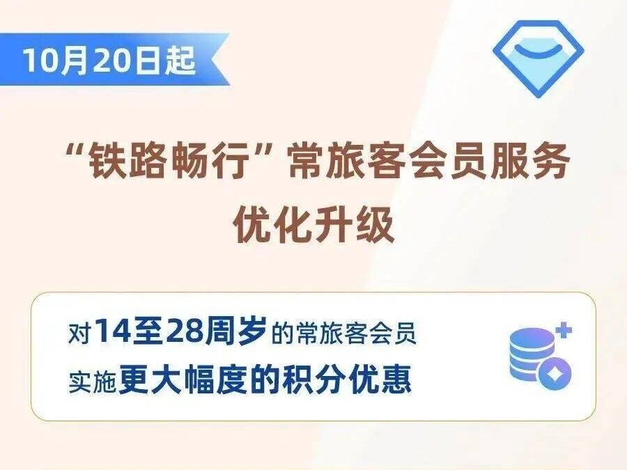 火车也能免费坐？12306明起又上新功能