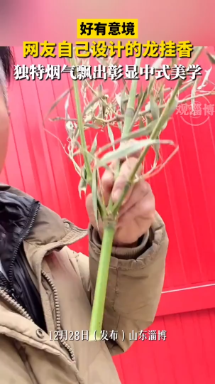 好有意境！网友自己设计的龙挂香，独特烟气飘出彰显中式美学